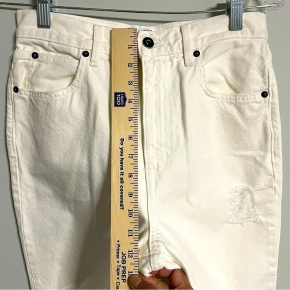 SLVRLAKE London White Destructed Jeans 28 Straight Leg 100% Cotton USA $289 - Picture 15 of 15